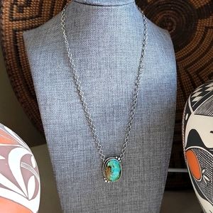 NWOT Native American Navajo Sterling & Turquoise Necklace
